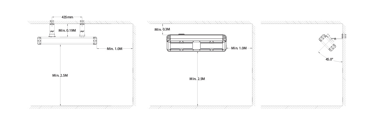 Mounting drawings for Shadow Industrial heaters